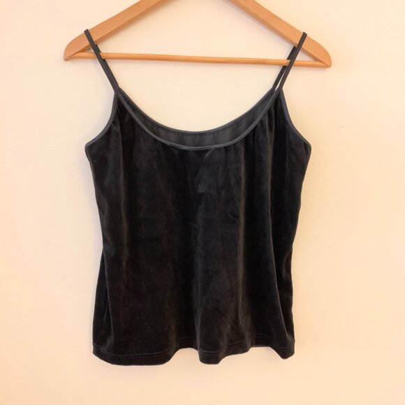 Laura Tyler Velour Camisole VTG, Black Size XL - Picture 2 of 5